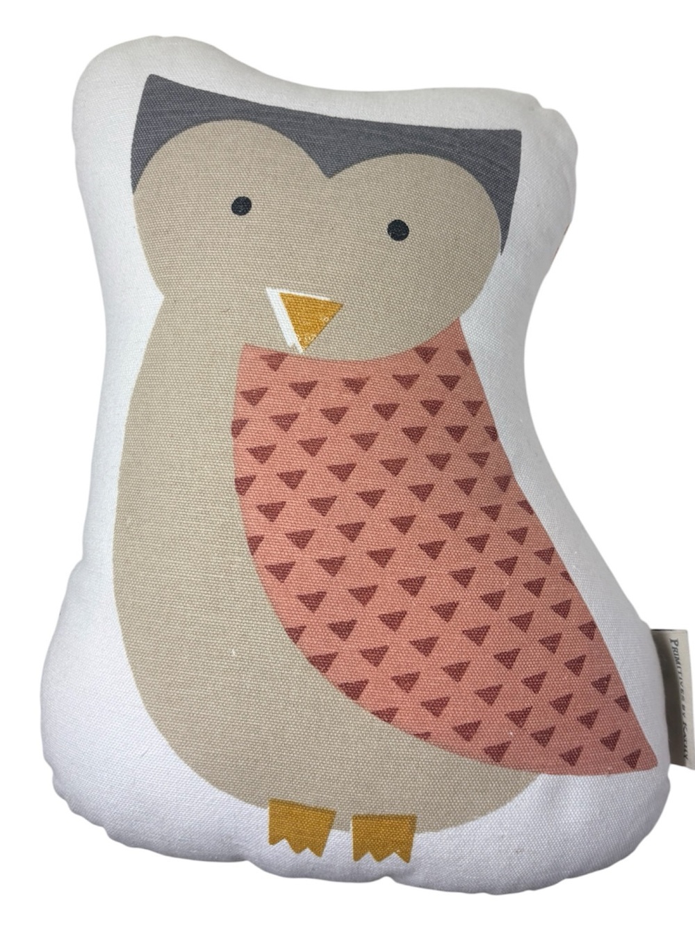 Primitives By Kathy Owl Shaped Decorative Pillow Shabby Chic Baby Room Like NEW